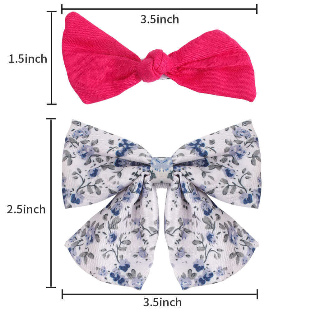 4PCS Hand Tied Floral Hair Clips