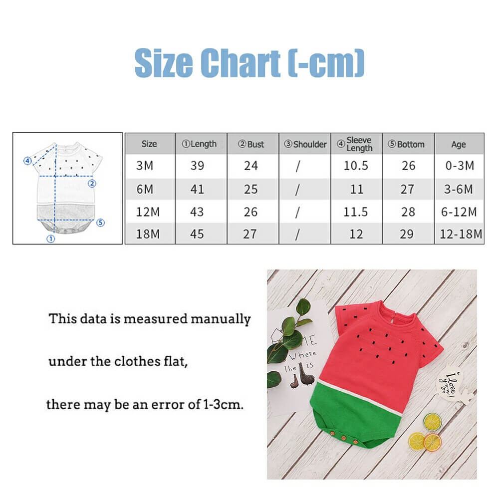 Cute Watermelon Knitted Baby Romper