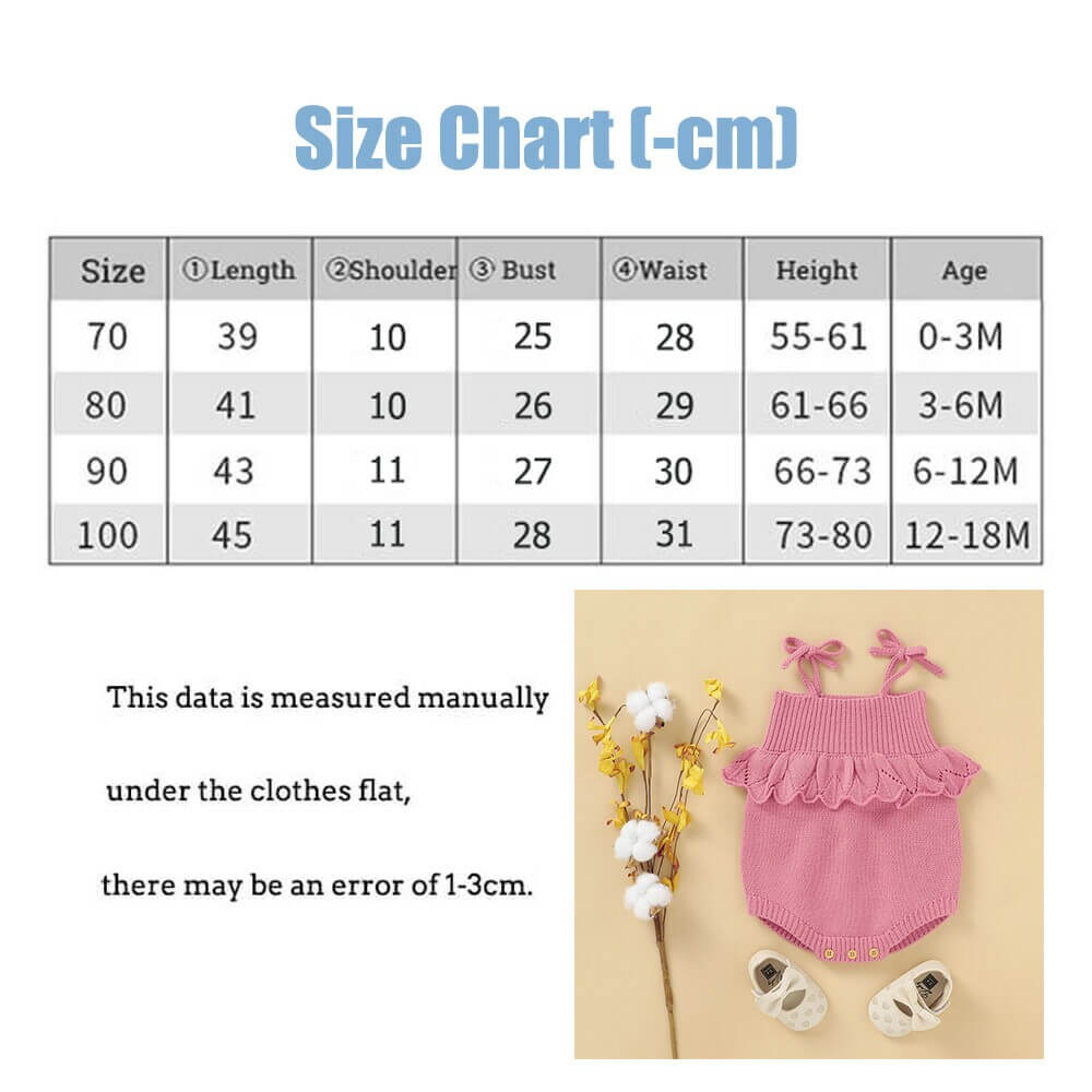Solid Color Sling Baby Knitted Romper