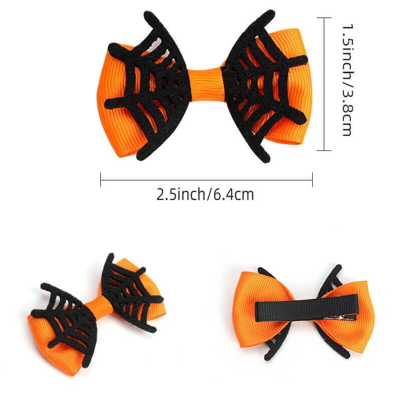 Halloween Cobweb Mini Hair Bows