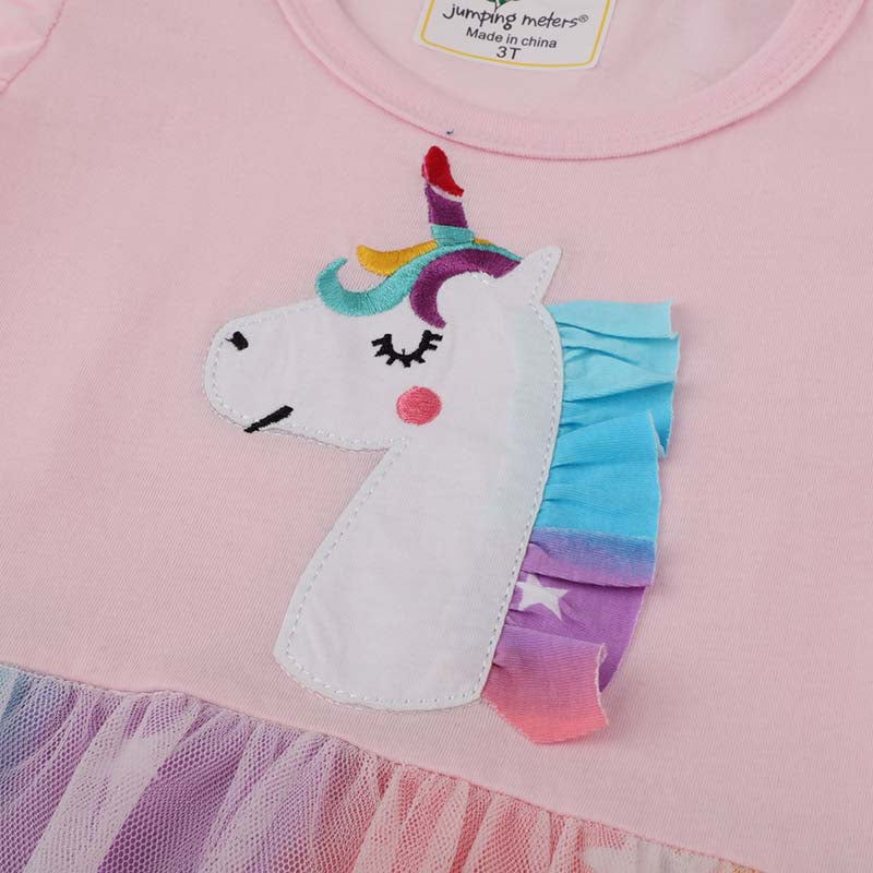 Cartoon Unicorn Colorful Tulle Dress