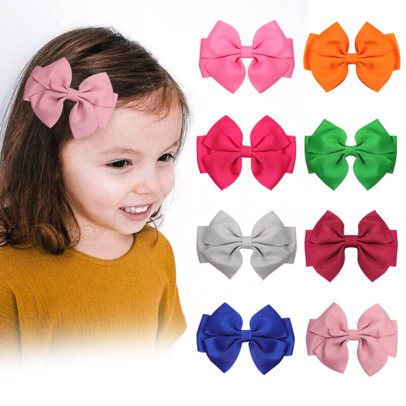 3.5 Inch Solid Color Hair Bows