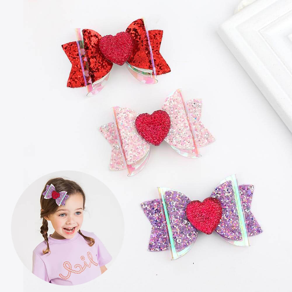 glitter hair clips